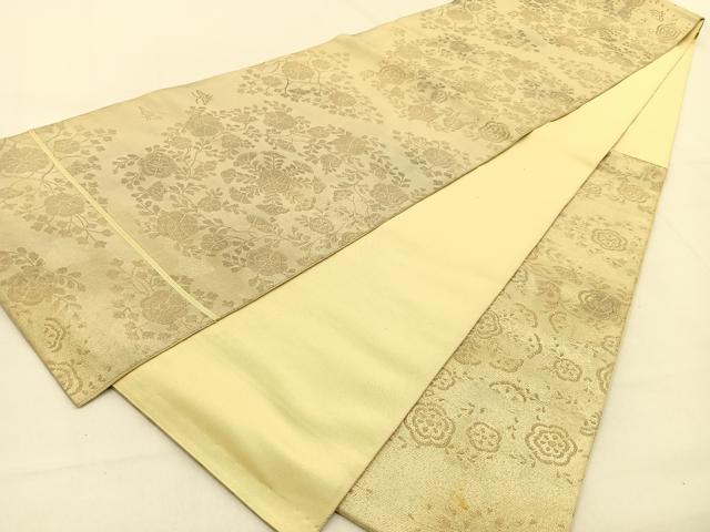 平和屋着物◎六通柄　本袋帯　宝相華　金銀糸　引箔　正絹　逸品　BAAW0091hj