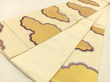 平和屋着物◎六通柄袋帯 唐織 瑞雲 金銀糸 正絹 逸品 BAAW0241hj