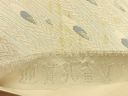 平和屋着物◎六通柄袋帯 唐織 迎賓孔雀文 金銀糸 正絹 逸品 BAAW0249hj