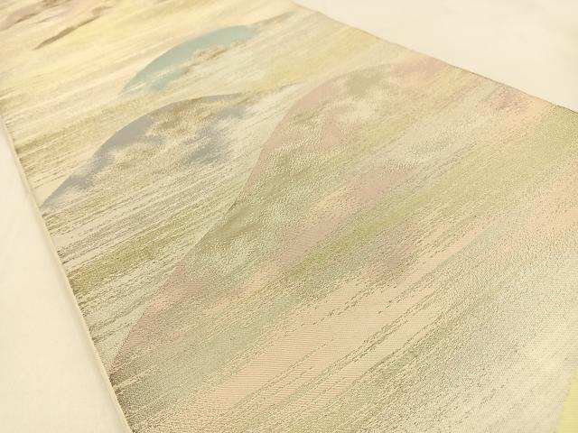 平和屋着物●西陣　川島織物　六通柄　本袋帯　遠山文　金銀糸　正絹　逸品　BAAW0251hj