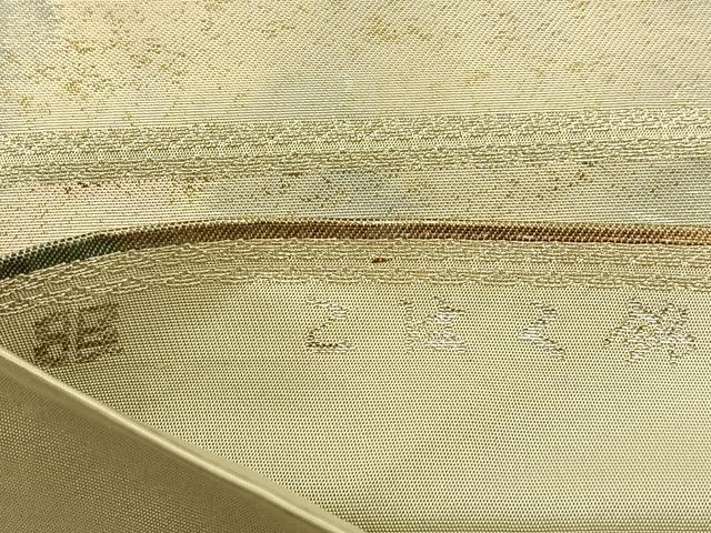 平和屋着物◎西陣　服部織物謹製　六通柄袋帯　こはく錦　樹林文　金銀糸　引箔　正絹　逸品　BAAW0272hj