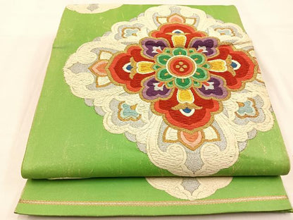 平和屋着物◎六通柄袋帯　唐織　正倉院　金銀糸　正絹　逸品　BAAW0294hj