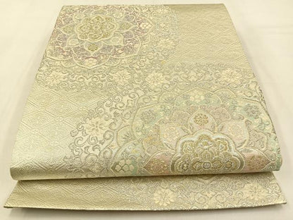 平和屋着物◎六通柄袋帯 正倉院 金銀糸 正絹 逸品 BAAW0300hj
