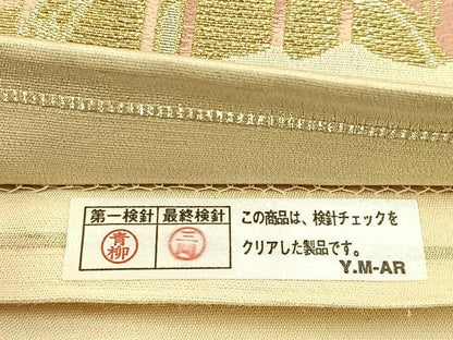 平和屋着物◎六通柄袋帯 名所風景文 金銀糸 正絹 逸品 BAAW0306hj