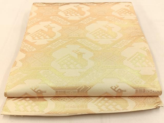 平和屋着物◎六通柄 本袋帯 有栖川 金糸 正絹 逸品 BAAW0309hj