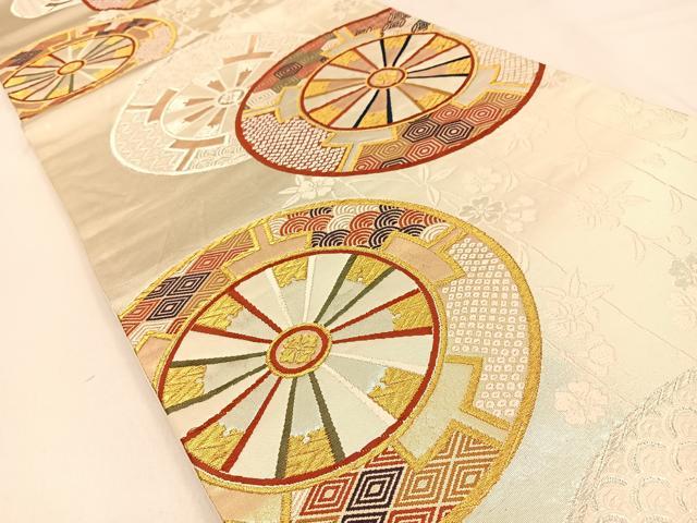 平和屋着物◎六通柄袋帯 唐織 慶長小袖 金銀糸 正絹 逸品 BAAW0335hj