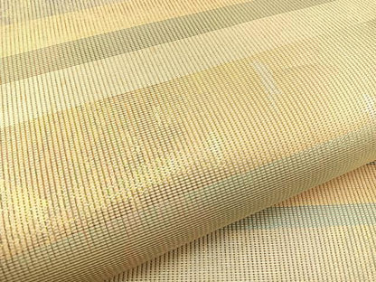 平和屋着物＊夏物 銀座きしや 六通柄袋帯 横段文 金銀糸 引箔 正絹 逸品 BAAW0402hj