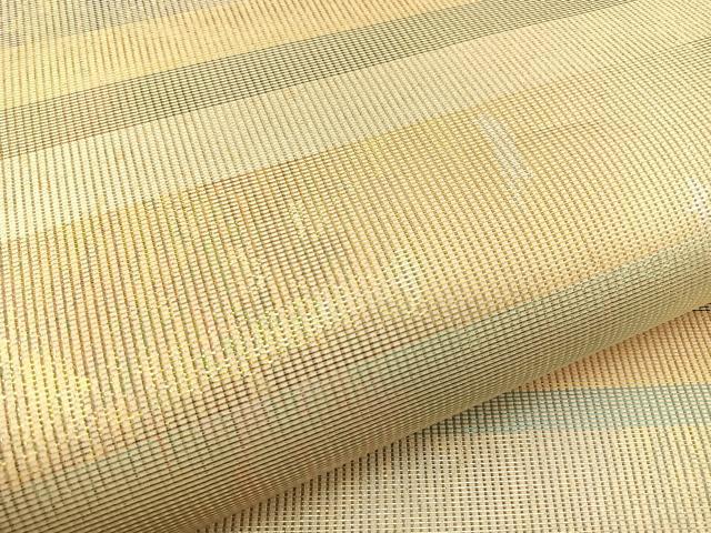 平和屋着物＊夏物 銀座きしや 六通柄袋帯 横段文 金銀糸 引箔 正絹 逸品 BAAW0402hj
