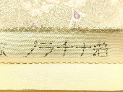 平和屋着物◎六通柄袋帯　唐織　亀甲レース華紋　プラチナ箔　やまとオリジナル　正絹　逸品　BAAW0457hj