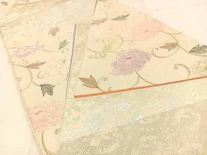 平和屋着物◎西陣　六通柄袋帯　新蒔絵紋　金銀糸　正絹　逸品　BAAW0524hj