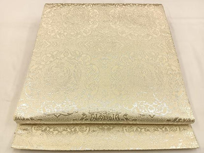 平和屋着物◎六通柄袋帯　錦織　鳳凰　純銀箔　正絹　逸品　BAAW0534hj