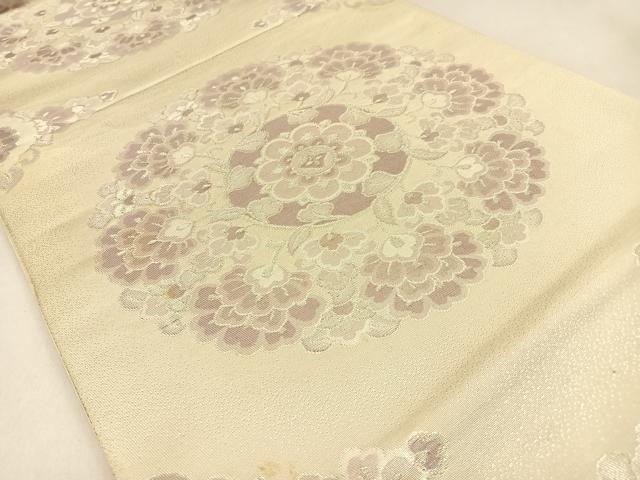 平和屋着物◎六通柄袋帯 飾花文 金銀糸 正絹 逸品 AABB4588wj