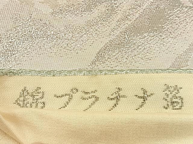 平和屋着物◎六通柄袋帯　風景文　錦プラチナ箔　正絹　逸品　BAAW0594hj