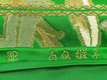 平和屋着物◎西陣　服部織物謹製　六通柄袋帯　白鳥緞子　鳳凰　金銀糸　正絹　逸品　BAAW0607hj