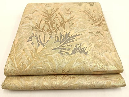 平和屋着物◎六通柄　京袋帯　松葉　金糸　正絹　逸品　BAAW0608hj