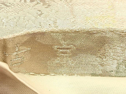 平和屋着物◎六通柄袋帯 京名所風景文 古京錦 二重引箔 銀糸 正絹 逸品 BAAW0642hj