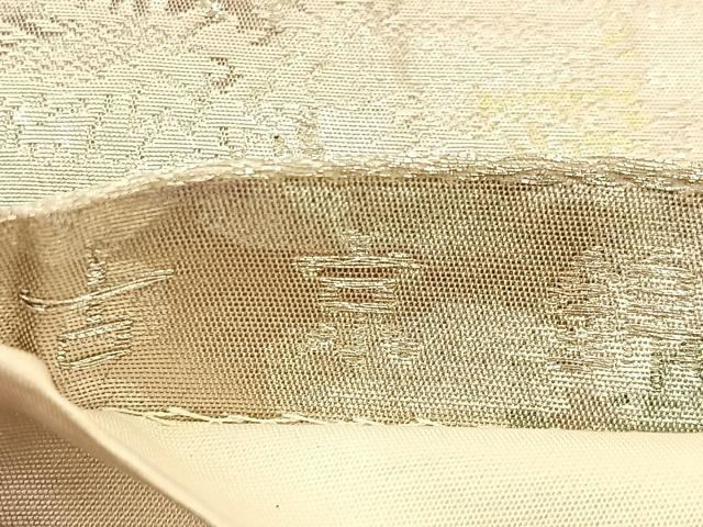平和屋着物◎六通柄袋帯 京名所風景文 古京錦 二重引箔 銀糸 正絹 逸品 BAAW0642hj