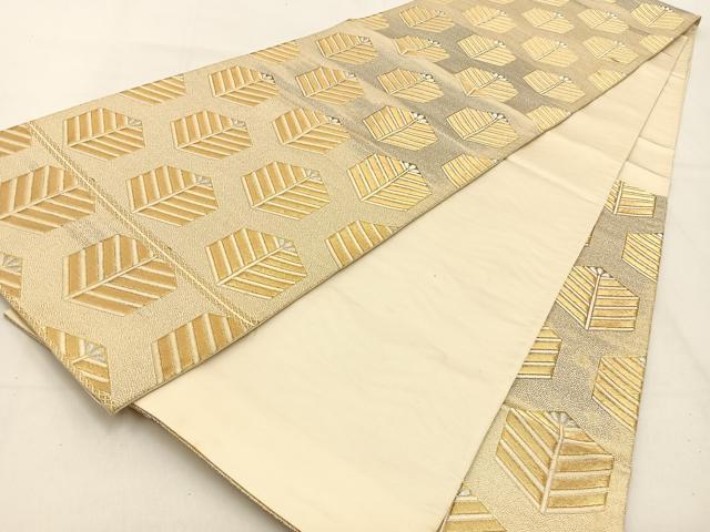 平和屋着物◎西陣 服部織物謹製 六通柄袋帯 こきん錦 亀甲松葉文 金銀糸 正絹 逸品 BAAW0685hj