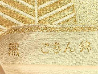 平和屋着物◎西陣 服部織物謹製 六通柄袋帯 こきん錦 亀甲松葉文 金銀糸 正絹 逸品 BAAW0685hj