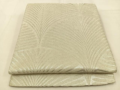 平和屋着物◎六通柄袋帯 松葉青海波 銀糸 正絹 逸品 BAAW0701hj