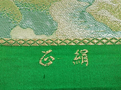 平和屋着物◎六通柄袋帯　亀甲花文　金銀糸　正絹　逸品　BAAW0730hj