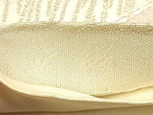 平和屋着物◎六通柄袋帯 渡橋風景文 銀糸 正絹 逸品 BAAW0733hj