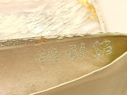 平和屋着物◎六通柄袋帯 唐織 古都の四季 金銀糸 錦引箔 正絹 逸品 BAAW0747hj