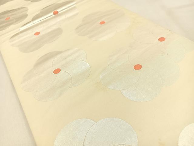 平和屋着物◎六通柄　本袋帯　梅　銀糸　正絹　逸品　BAAW0755hj
