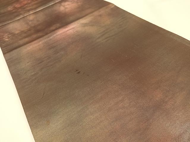 平和屋着物◎六通柄袋帯　霞文　引箔　正絹　逸品　BAAW0799hj