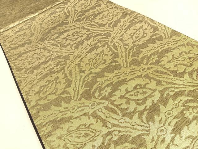 平和屋着物◎六通柄袋帯　さらさ　金糸　正絹　逸品　BAAW0817hj