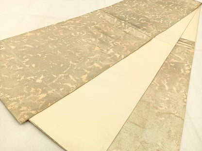 平和屋着物◎西陣　六通柄袋帯　霞文　引箔　正絹　逸品　BAAW0820hj
