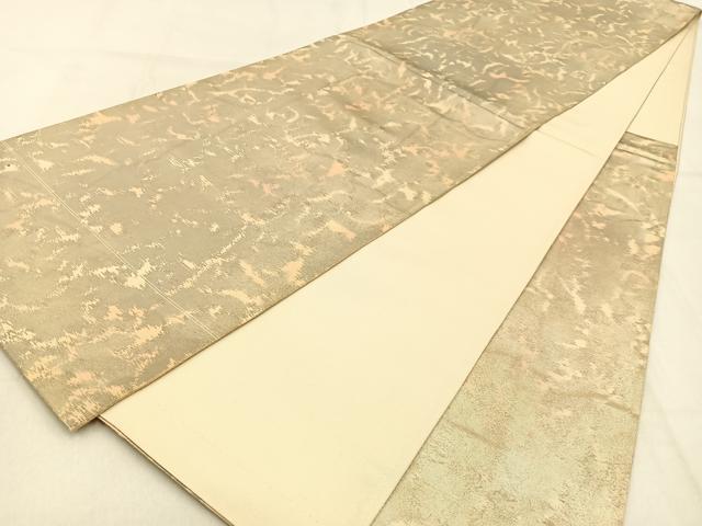 平和屋着物◎西陣　六通柄袋帯　霞文　引箔　正絹　逸品　BAAW0820hj