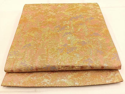 平和屋着物◎六通柄袋帯　樹林文　金銀糸　正絹　逸品　BAAW0827hj