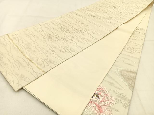 平和屋着物◎六通柄袋帯　唐織　佳　華錦秋　金銀糸　正絹　逸品　BAAW0847hj