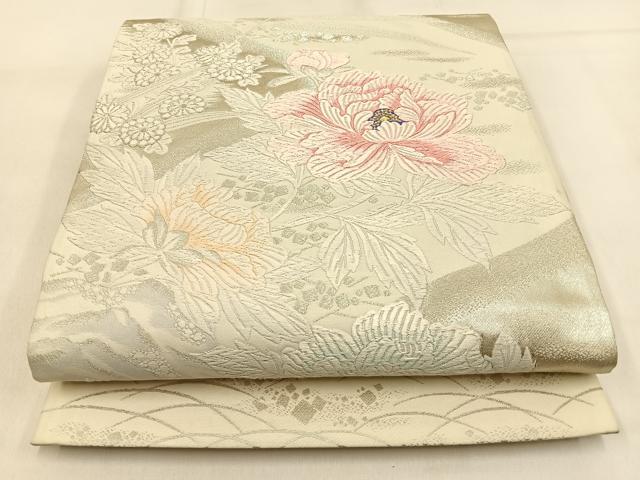 平和屋着物◎六通柄袋帯　唐織　佳　華錦秋　金銀糸　正絹　逸品　BAAW0847hj