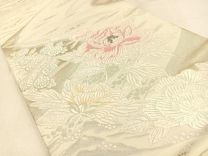 平和屋着物◎六通柄袋帯　唐織　佳　華錦秋　金銀糸　正絹　逸品　BAAW0847hj