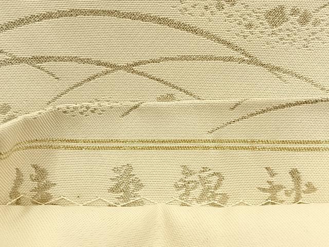 平和屋着物◎六通柄袋帯　唐織　佳　華錦秋　金銀糸　正絹　逸品　BAAW0847hj