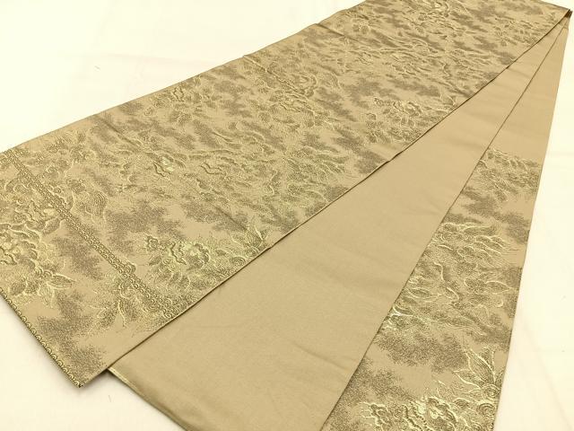 平和屋着物◎六通柄　本袋帯　唐獅子　金糸　正絹　逸品　BAAW0860hj