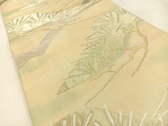 平和屋着物◎六通柄袋帯　笠松　金銀糸　正絹　逸品　BAAW0863hj