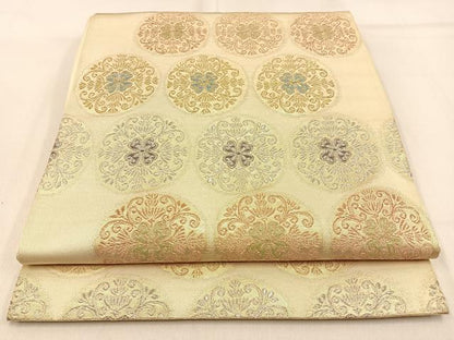 平和屋着物◎六通柄袋帯　宝相華　金銀糸　正絹　逸品　BAAW0878hj