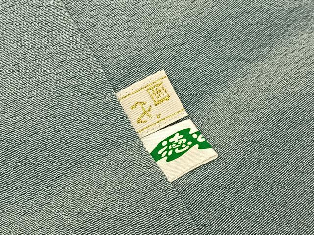 平和屋着物●上質な色無地　湊鼠色　正絹　逸品　BAAW0887hj
