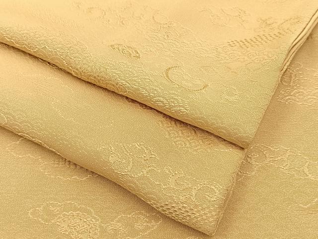 平和屋着物●上質な色無地　雲取有職地紋　浅黄色　ロング丈　正絹　逸品　BAAW0891hj