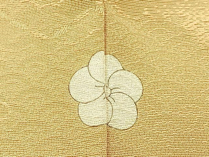 平和屋着物●上質な色無地　雲取有職地紋　浅黄色　ロング丈　正絹　逸品　BAAW0891hj