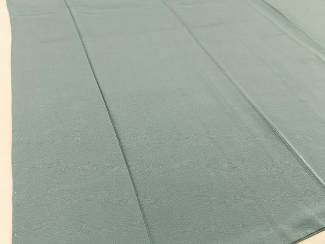 平和屋着物●上質な色無地　千草色　正絹　逸品　BAAW0892hj