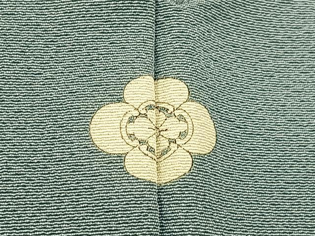 平和屋着物○上質な色無地 舞花地紋 薄緑色 正絹 逸品 DAAZ7493ud 平和