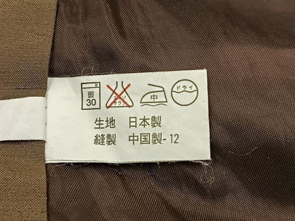 平和屋着物●男性　色無地　油色　キングサイズ　洗える着物　BAAW0896hj