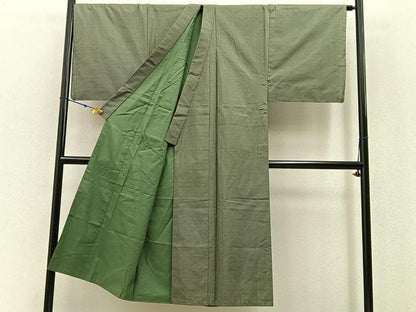 平和屋着物●男性　本場大島紬　幾何学文様　正絹　逸品　BAAW0897hj