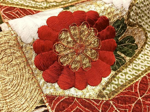 平和屋着物●豪華振袖 総絞り 駒刺繍 貝桶花文 金彩 鈴乃屋扱い 正絹 逸品 BAAW0898hj
