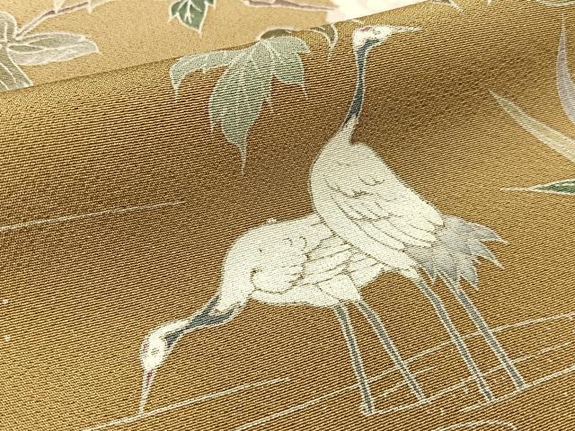 平和屋着物●訪問着 友禅 群鶴牡丹梅文 暈し染め 正絹 逸品 BAAW0900hj