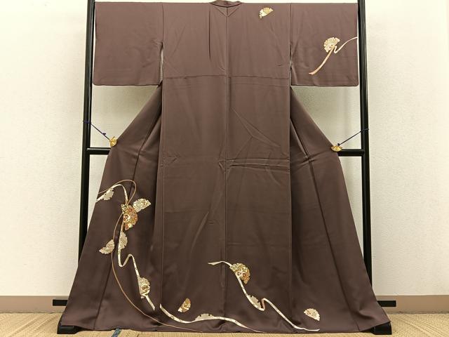 平和屋着物●訪問着 雪輪熨斗宝尽くし花文 金彩 ロング丈 正絹 逸品 BAAW0907hj